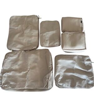 Bagail 5 Set Packing Cubes Luggage Organizers For Travel & Accessories in Ivory
